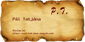 Pál Tatjána névjegykártya